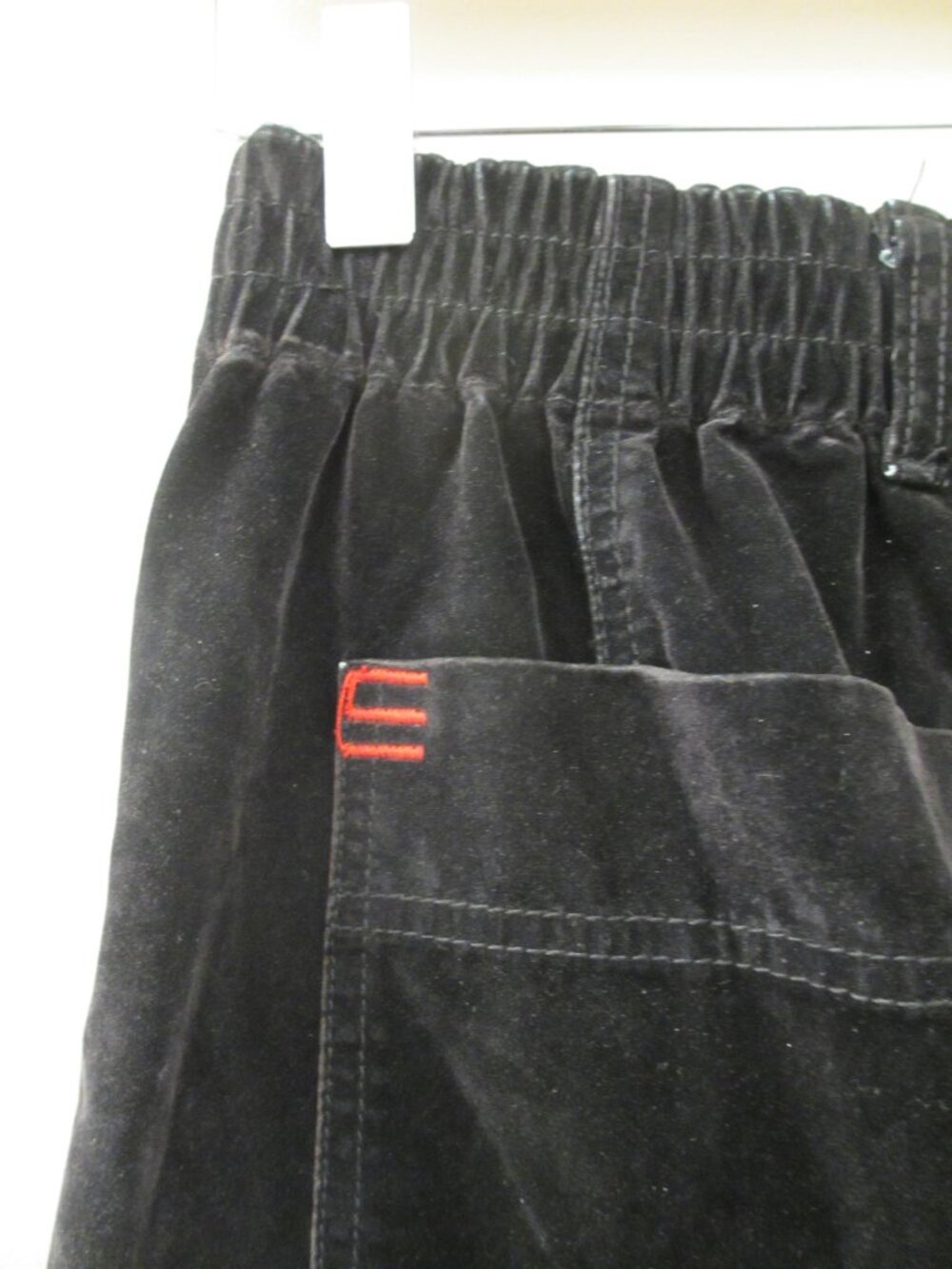 Urban Outfitters BDG Black Velvet Flocked Cargo Pants Y2K Utility Grunge Size 26 - Picture 7 of 11